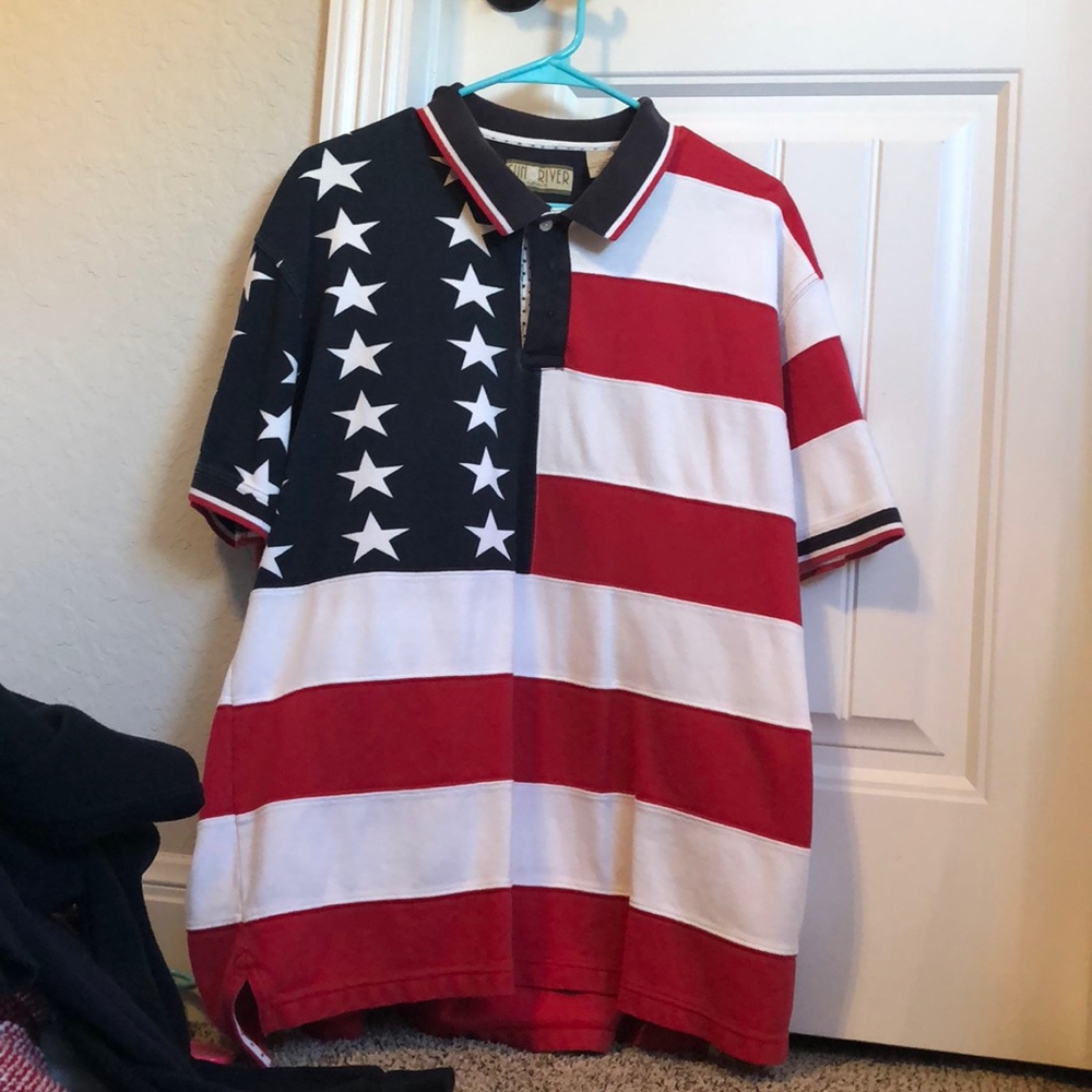 Vintage USA Flag Polo